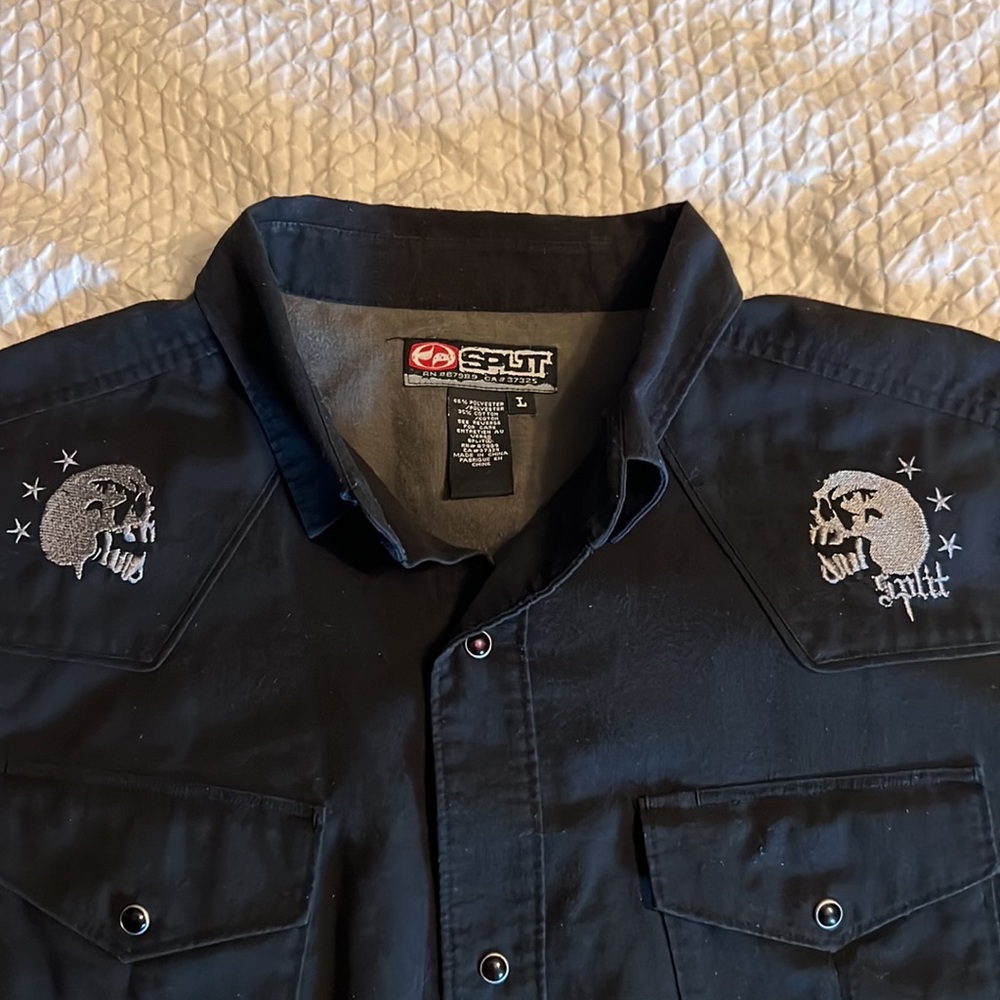 Button Down Split Shirt - image 2